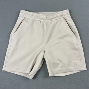 Bad Birdie Shorts Mens Medium Beige Golf Performance Stretch Elastic Waist Tech